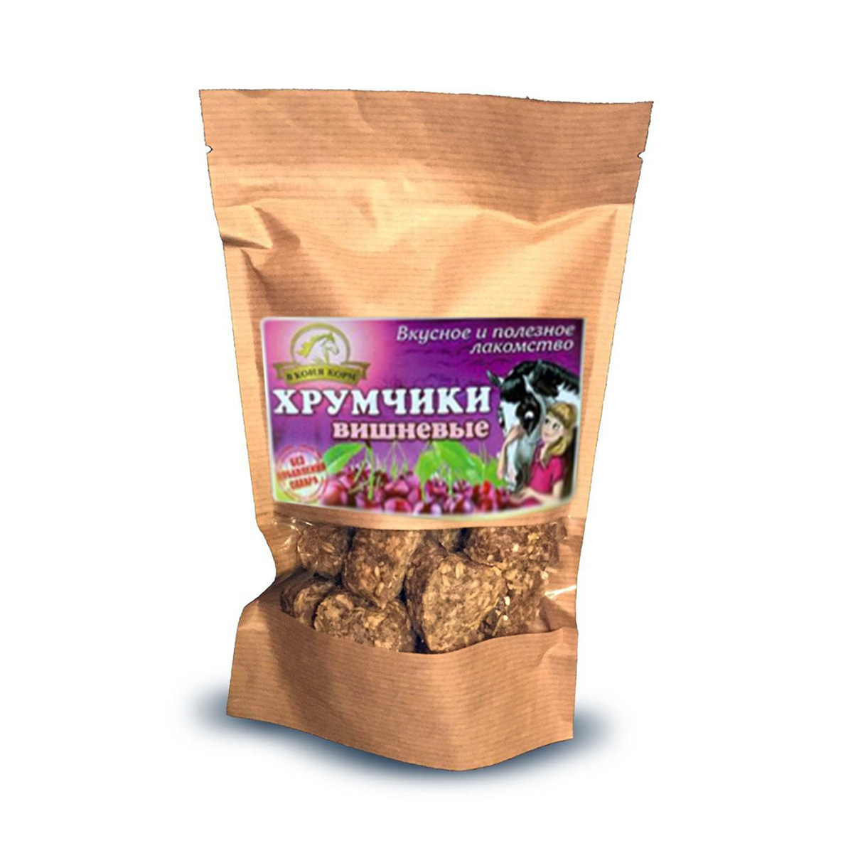 Лакомство для лошади Хрумчики "Вишневые" 250 г.