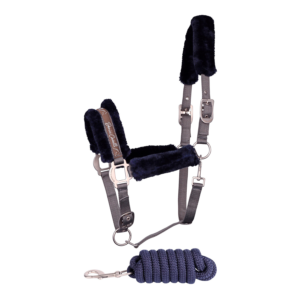 Комплект (недоуздок с мехом+чумбур) HH Soft Denici Cavalli Taupe Комплект (недоуздок с мехом+чумбур) HH Soft Denici Cavalli Taupe