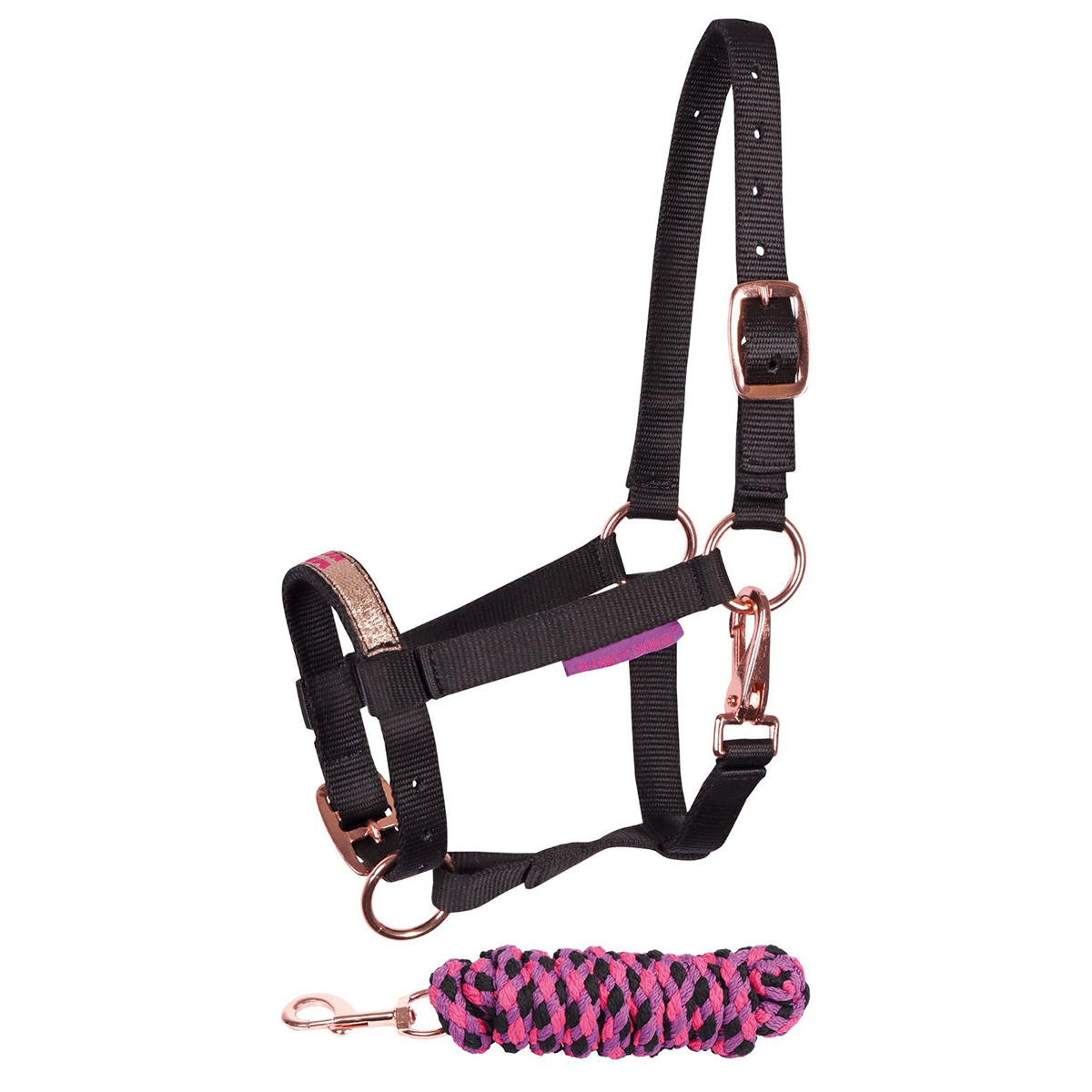 Комплект (недоуздок+чумбур) Harry's Horse "Diva Fuchsia"