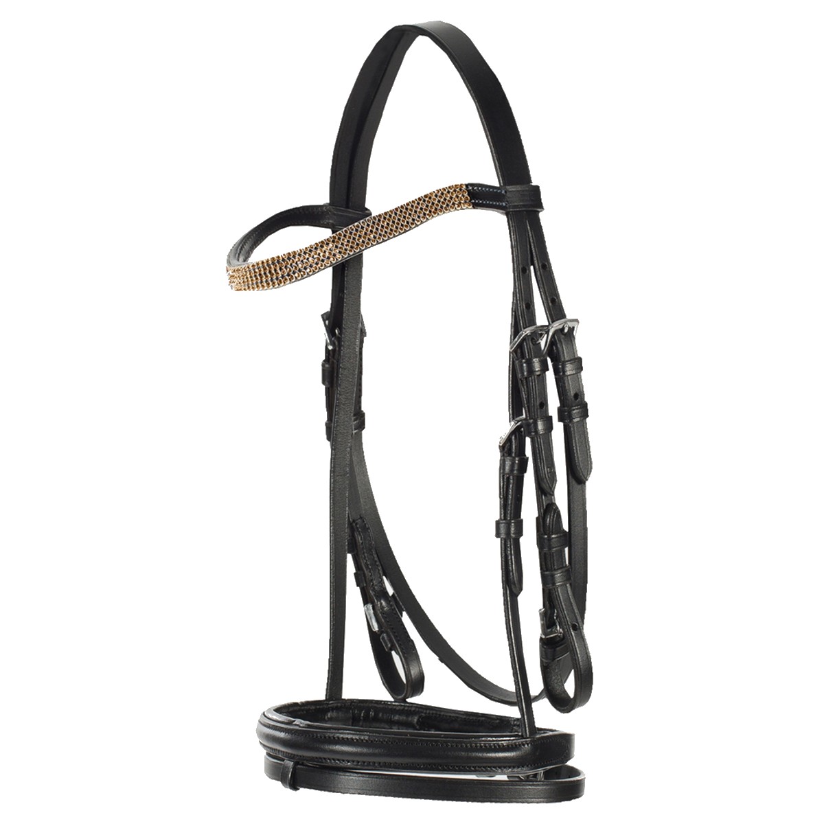 Оголовье трензельное со стразами Оголовье трензельное со стразами