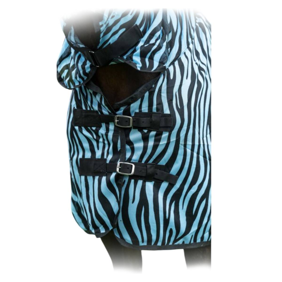 Попона противомоскитная HKM "Zebra Aqua" для лошади