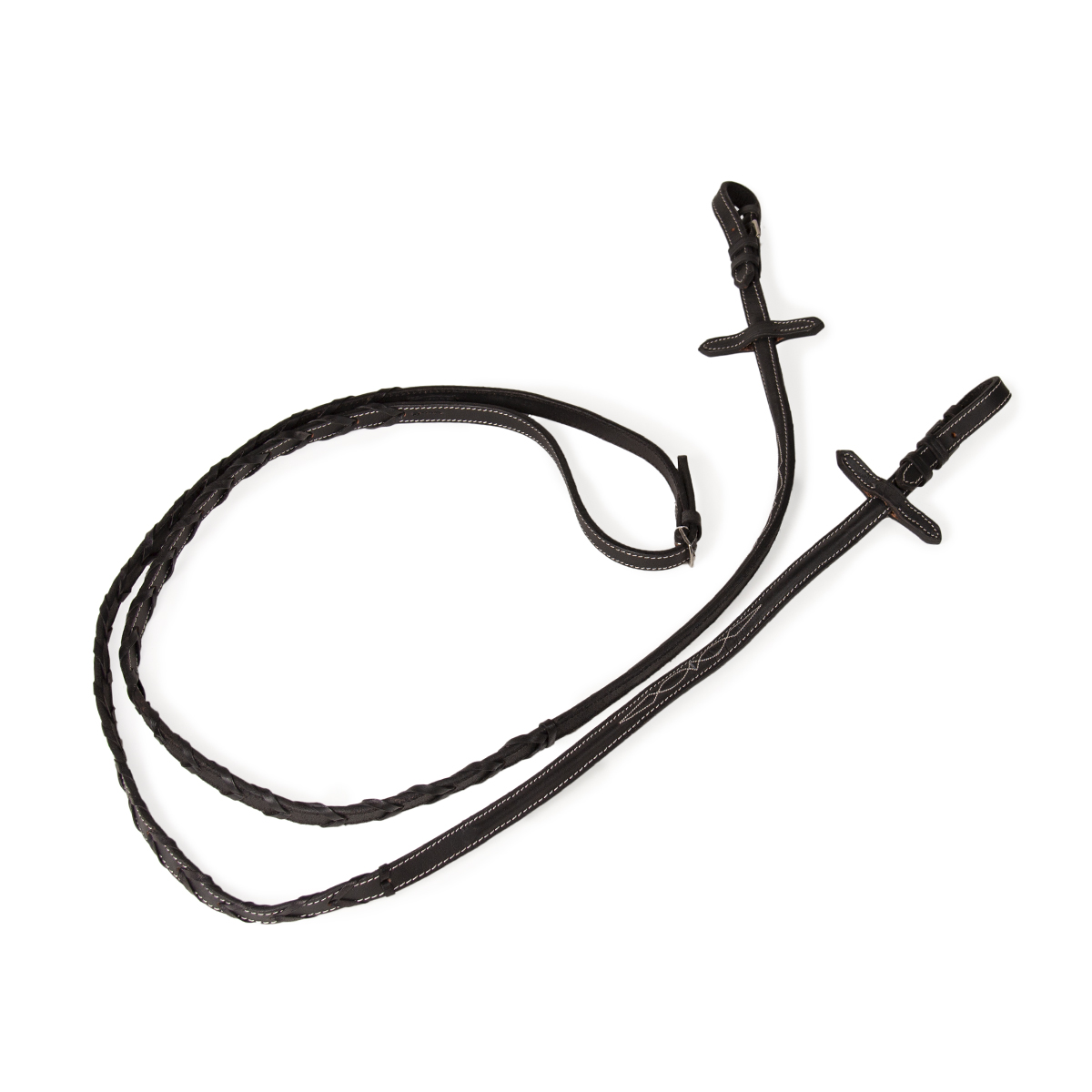 Оголовье трензельное с отстрочкой с плетеным поводом Оголовье трензельное с отстрочкой с плетеным поводом