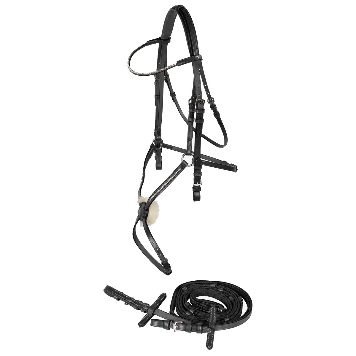 Оголовье трензельное "Horze Valencia" с мексиканским капсюлем Оголовье трензельное "Horze Valencia" с мексиканским капсюлем