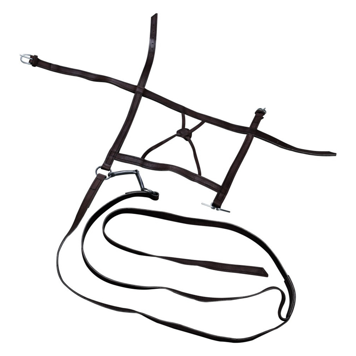 Узда рабочая кожаная двойная Farmer