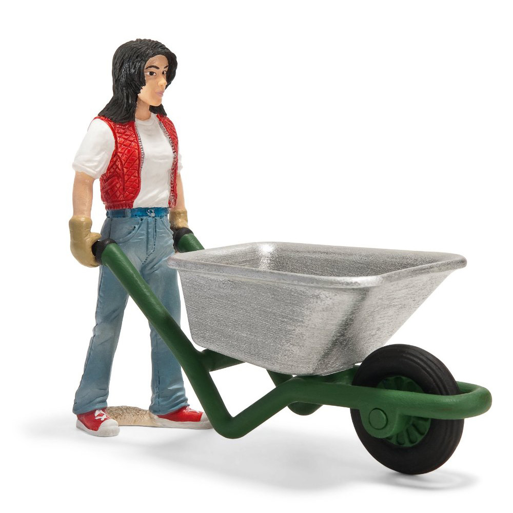 Девушка, ухаживающая за лошадьми