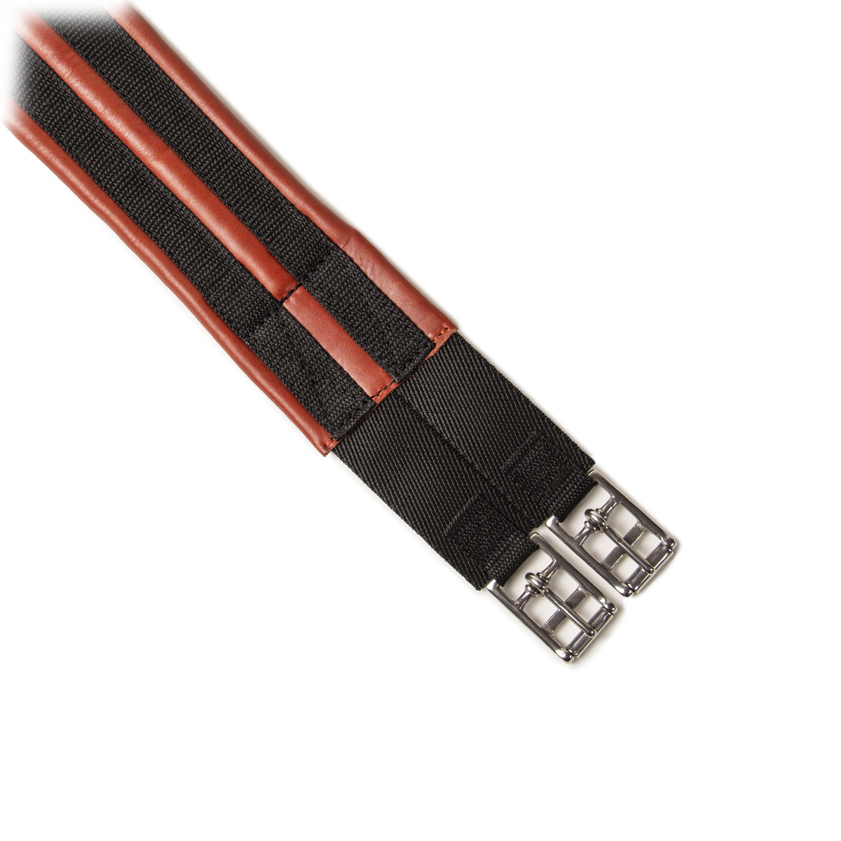 Подпруга кожаная TAYGA с эластичными резинками с одной стороны