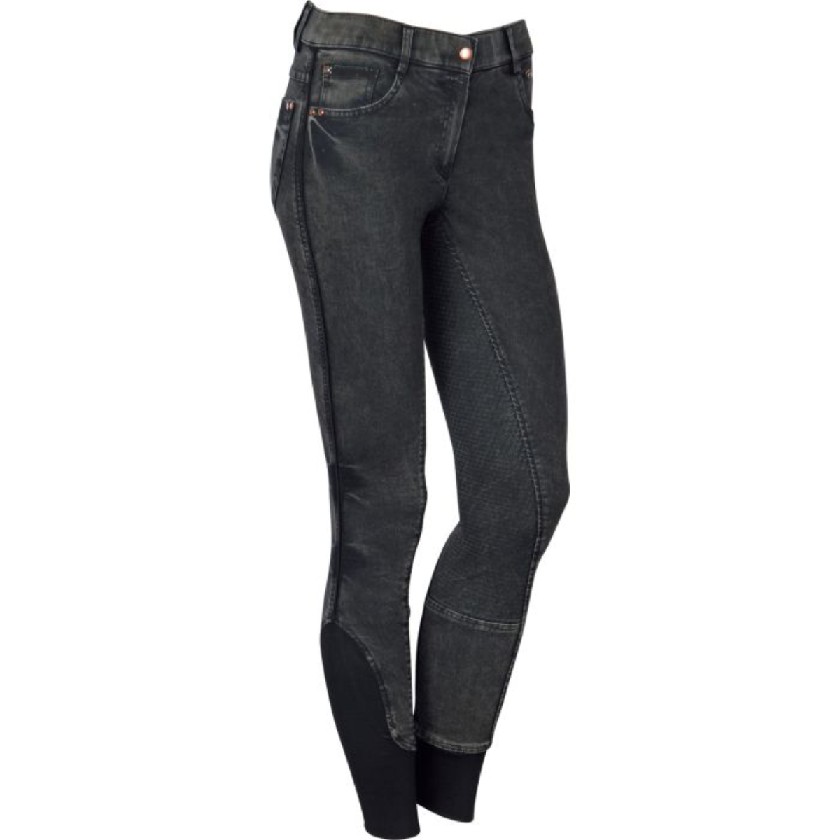 Бриджи женские "Denim" для верховой езды с полной силиконовой леей