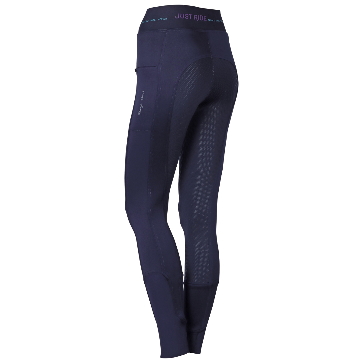 Лосины для верховой езды "Equitights Just Ride Lavender" с полной силиконовой леей