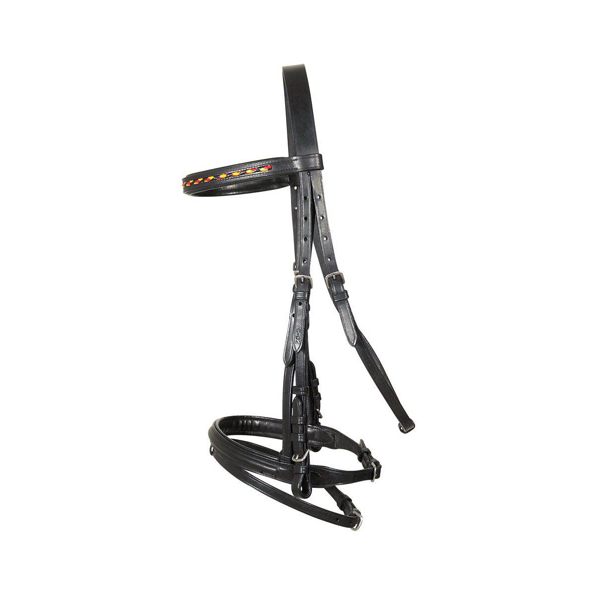 Оголовье трензельное с цветным налобником Оголовье трензельное с цветным налобником