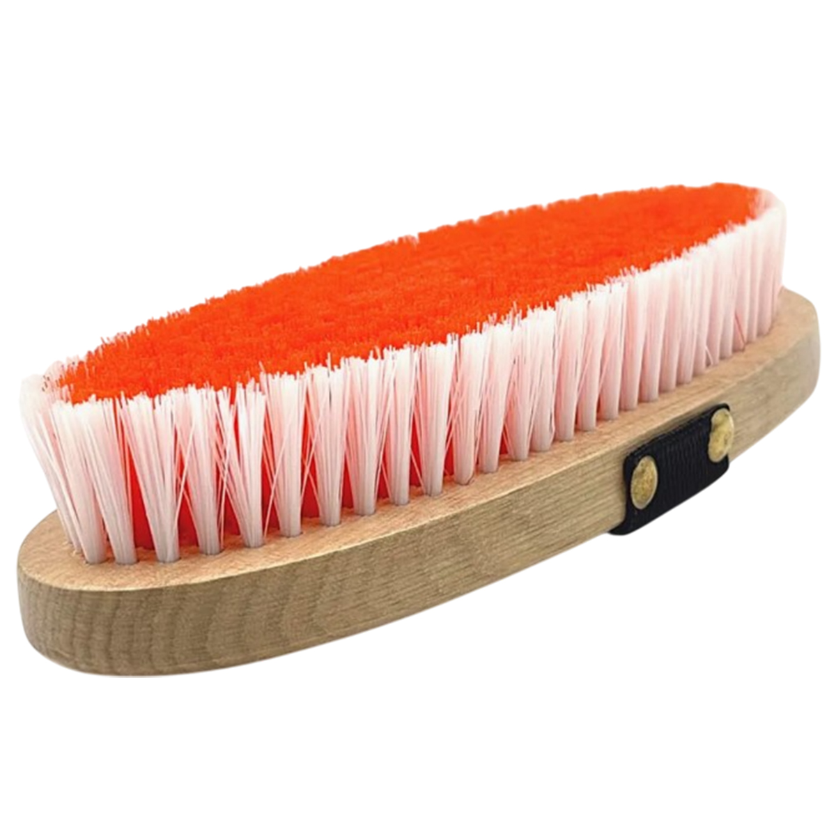Щетка искусственная щетина на деревянной основе с ремешком 