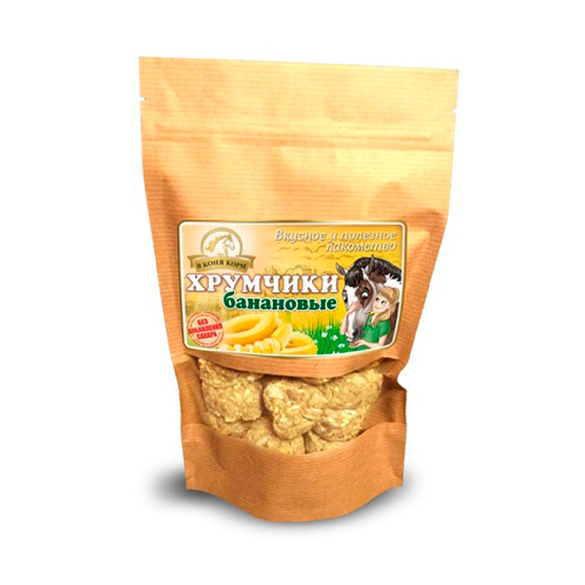 Лакомство для лошади Хрумчики "Банановые" 150 г.