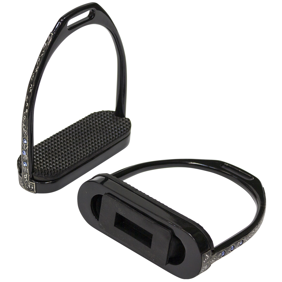 Стремена черные с узором Стремена черные с узором