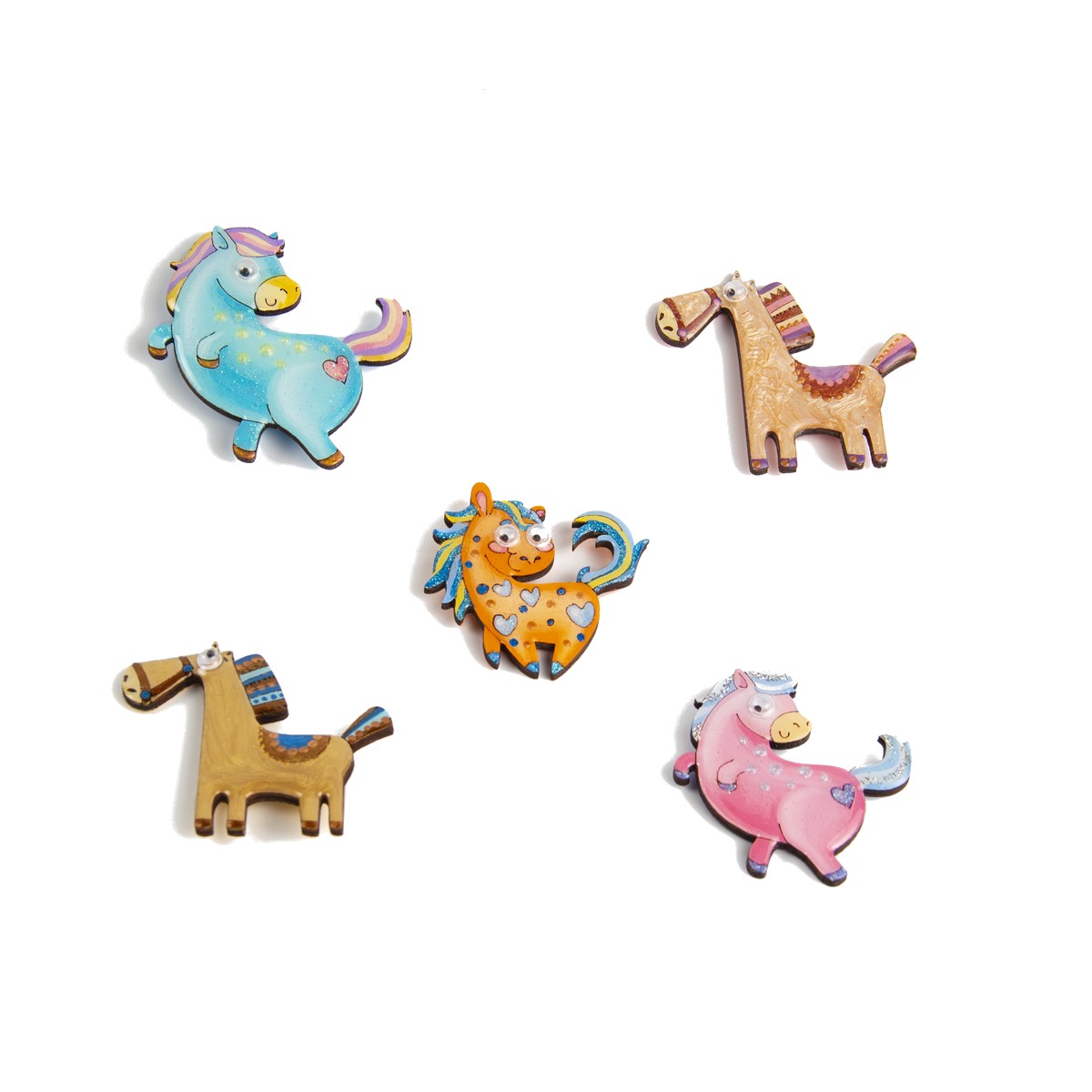 Значок деревянный "Лошадка" Значок деревянный "Лошадка"