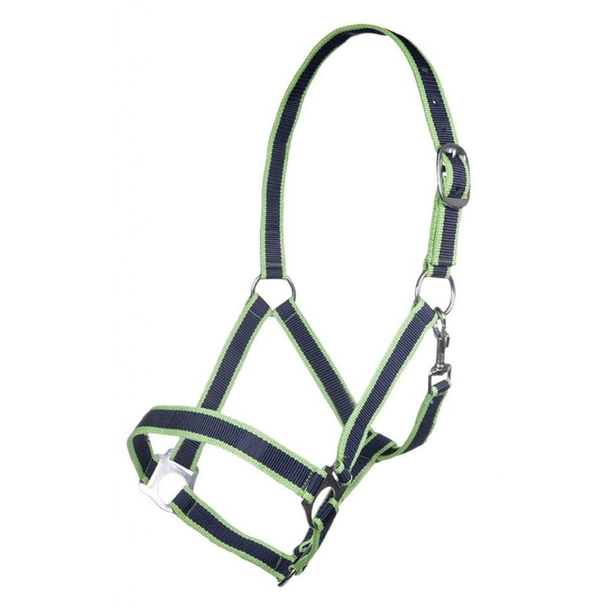 Недоуздок нейлоновый в полоску "Genf" Недоуздок нейлоновый в полоску "Genf"