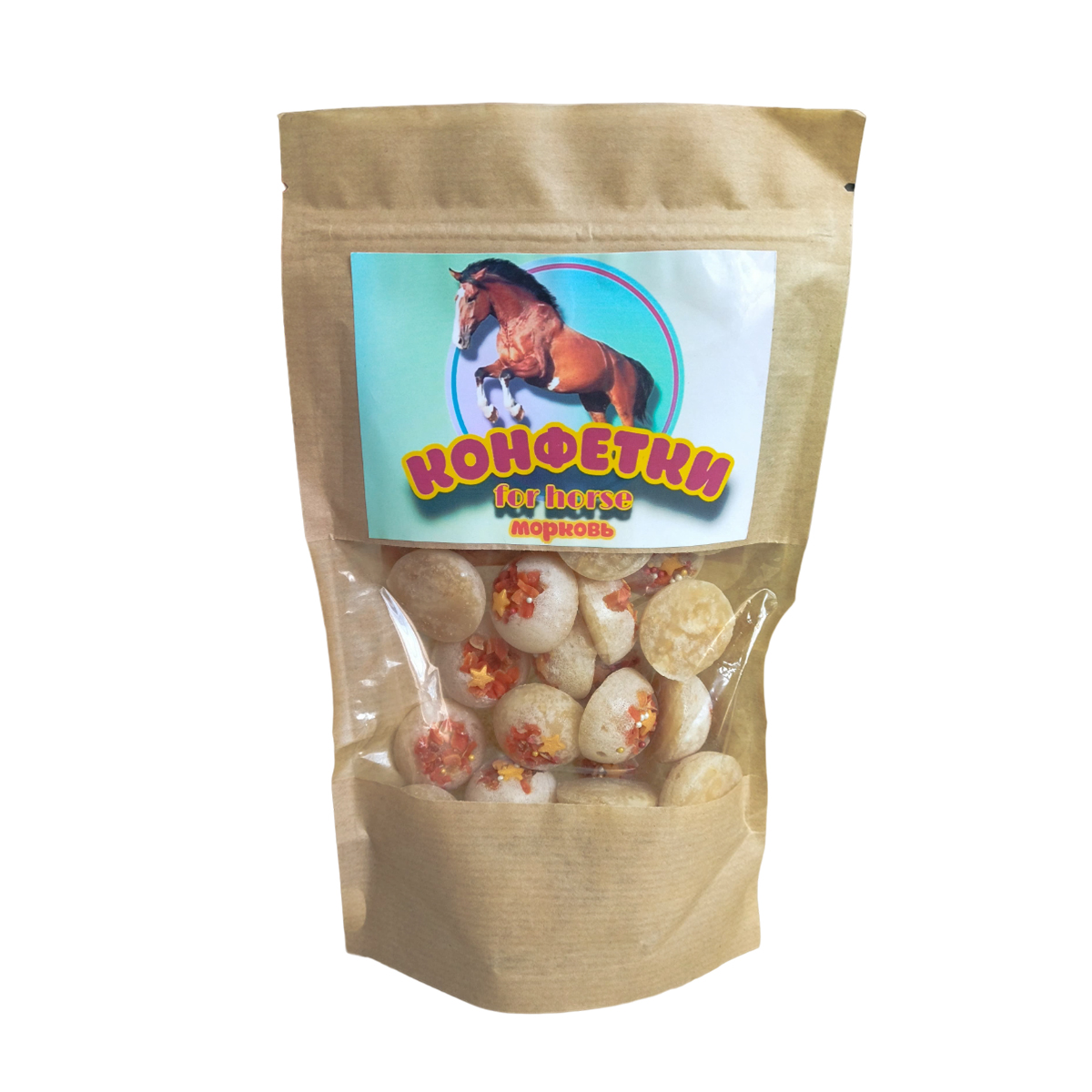Конфетки для лошади "Морковь" 200 г. Конфетки для лошади "Морковь" 200 г.