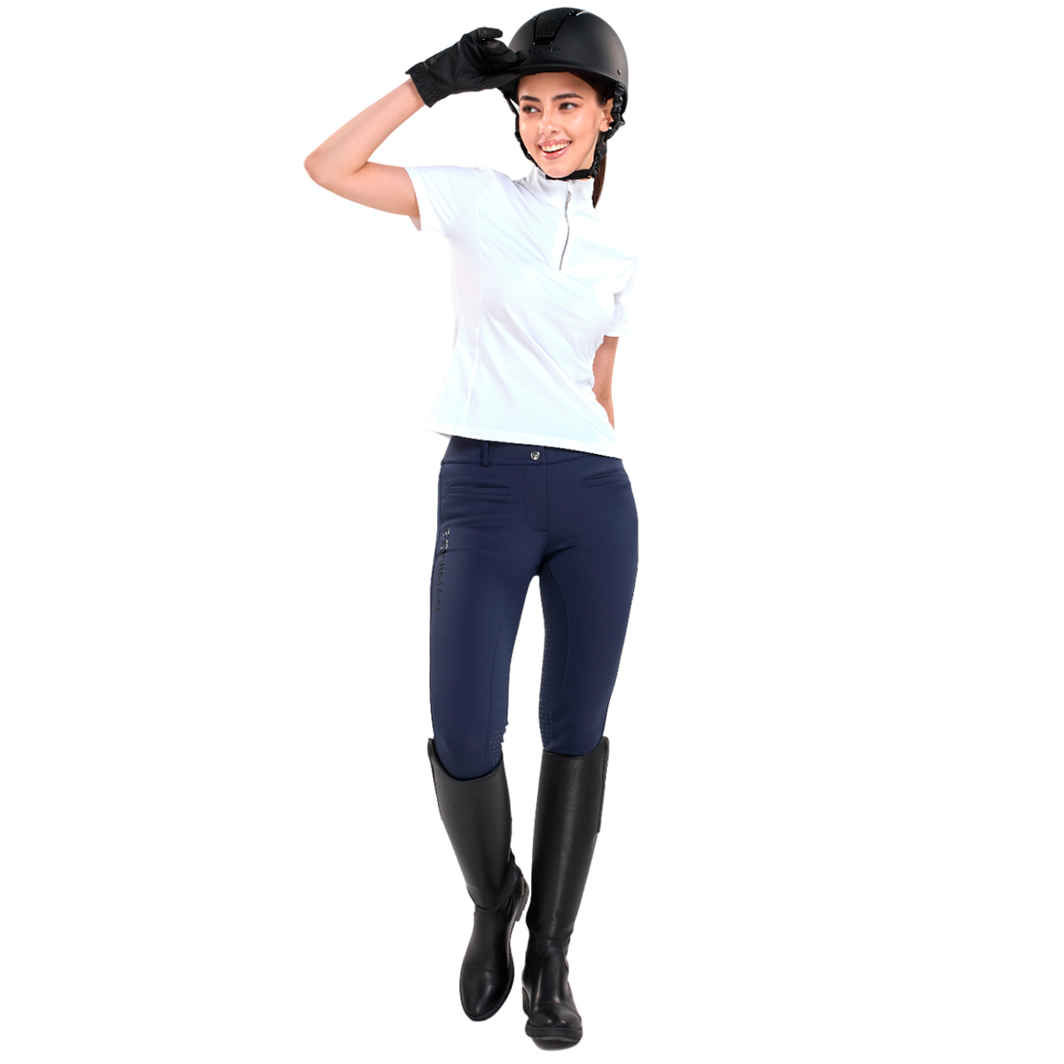 Бриджи женские "EQUIMAN" для верховой езды с коленной силиконовой леей 