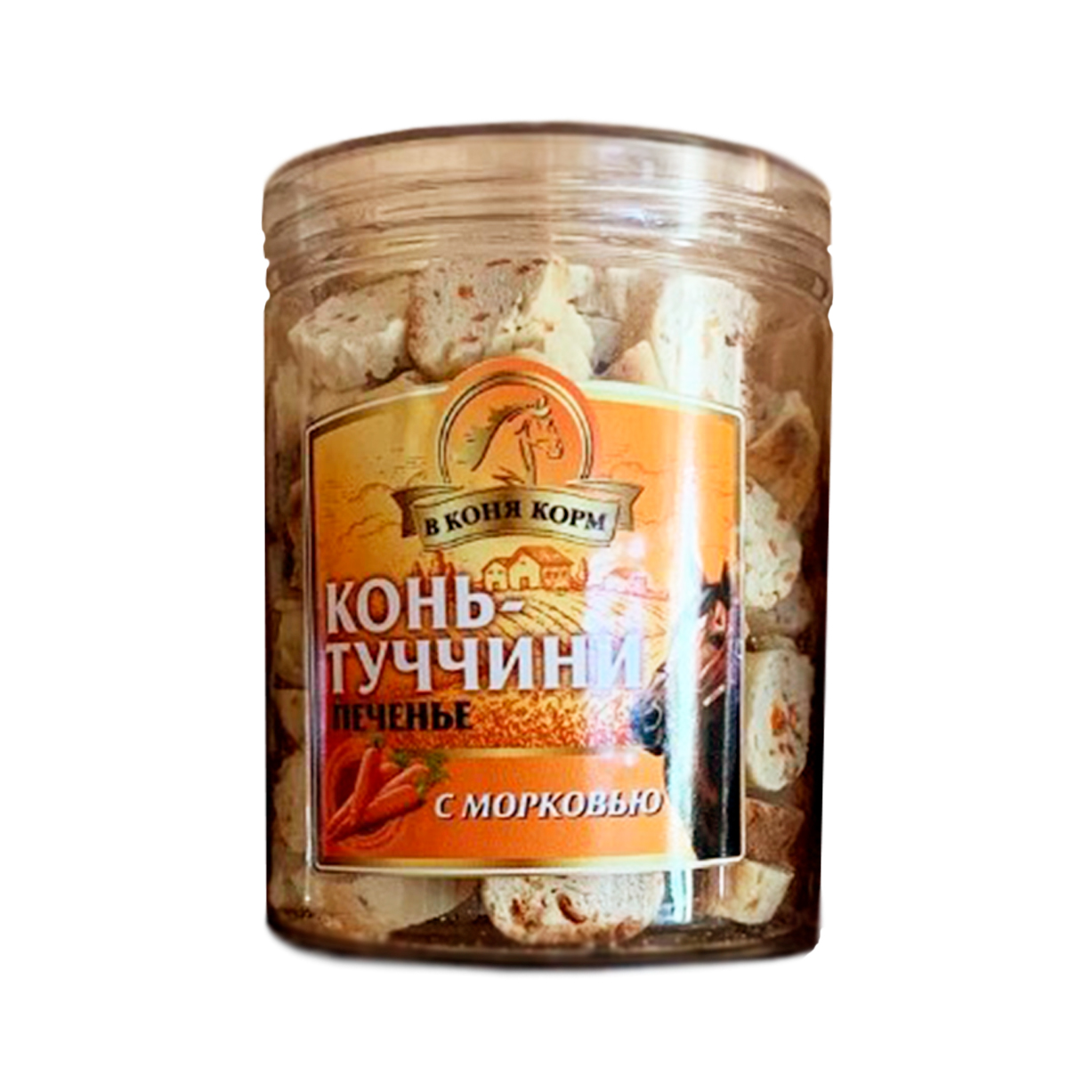 Лакомство для лошади Коньтуччини "Печенье с морковью" 250 г. Лакомство для лошади Коньтуччини "Печенье с морковью" 250 г.