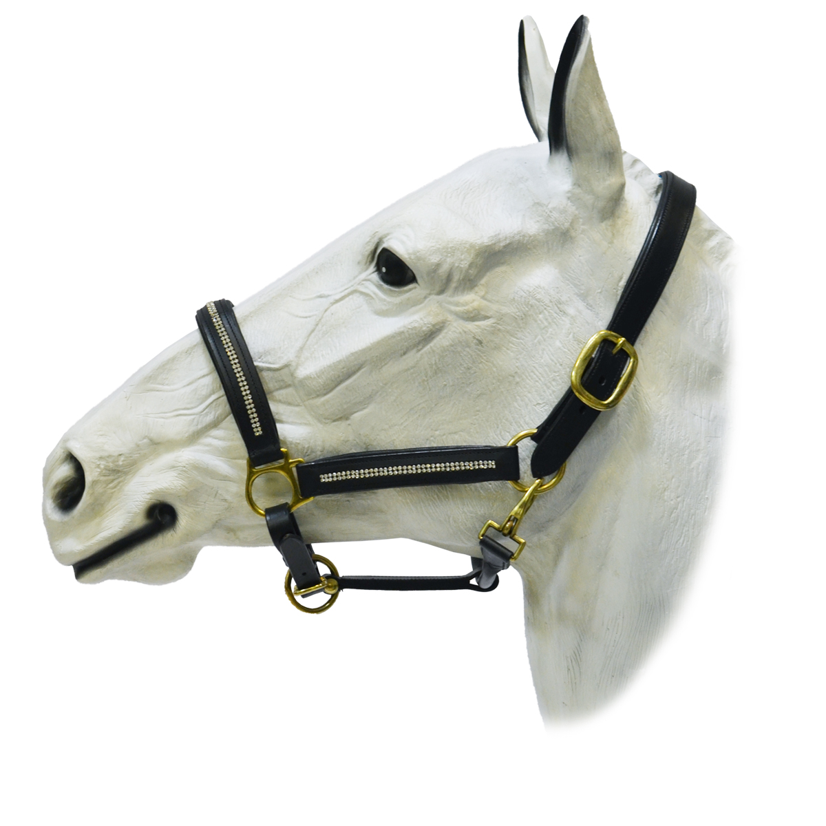 Недоуздок кожаный "ЕQUIМAN" со стразами Недоуздок кожаный "ЕQUIМAN" со стразами