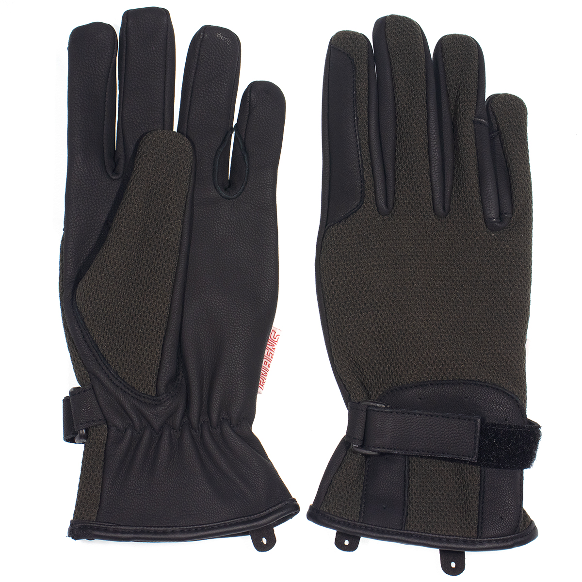 Перчатки эластичные с кожаными вставками