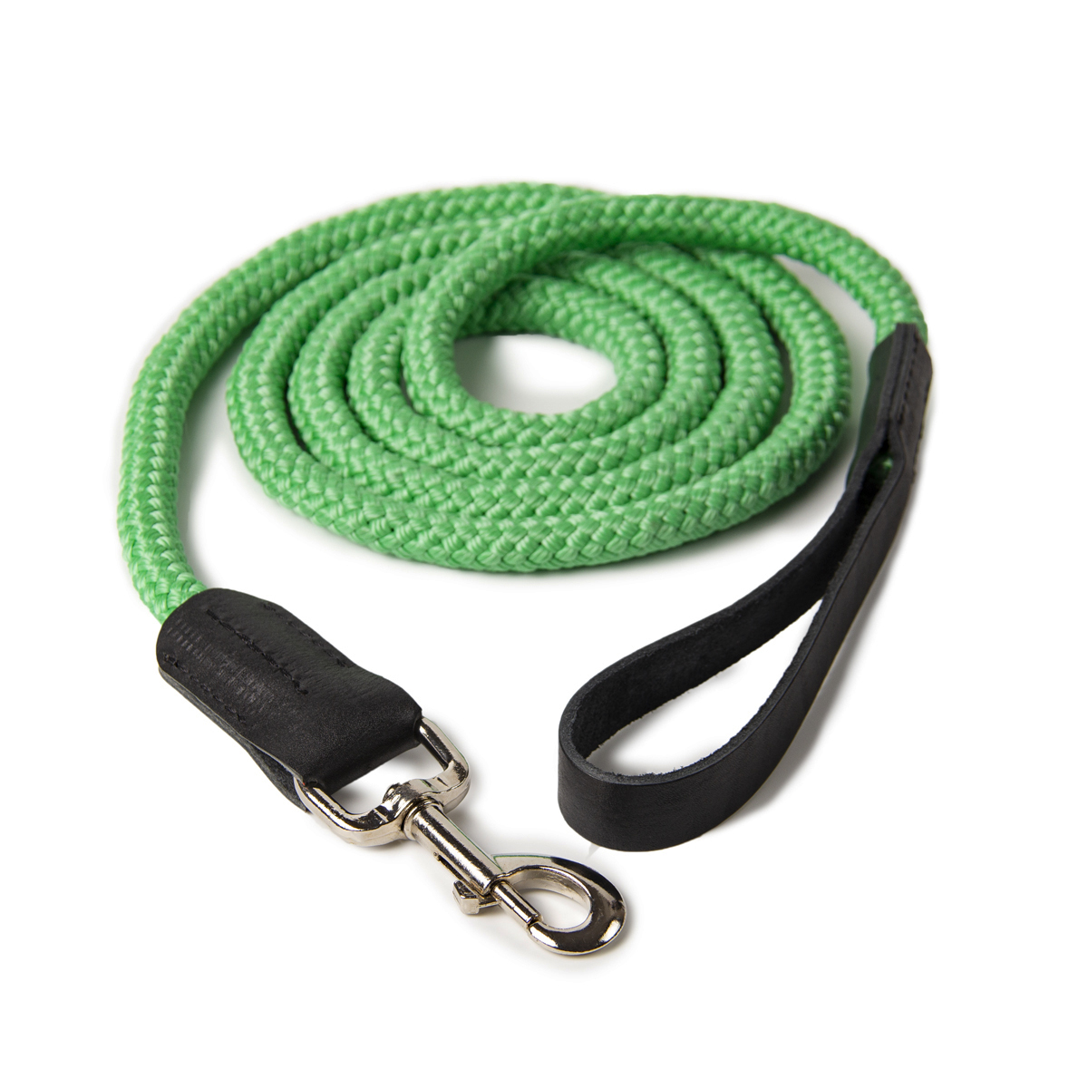 Чумбур нейлоновый TAYGA с кожаной ручкой Чумбур нейлоновый TAYGA с кожаной ручкой