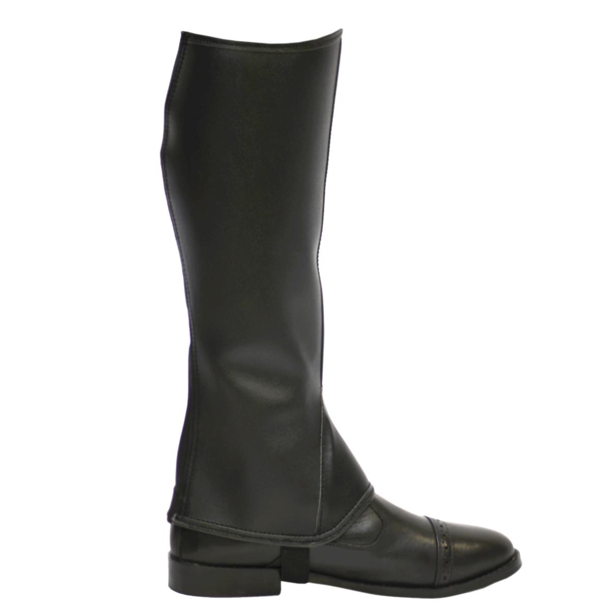 Краги кожаные для верховой езды с лаковой вставкой, пара