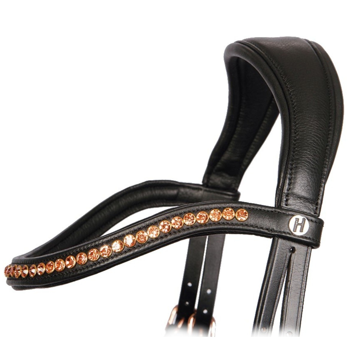 Оголовье трензельное анатомическое "Rosegold"