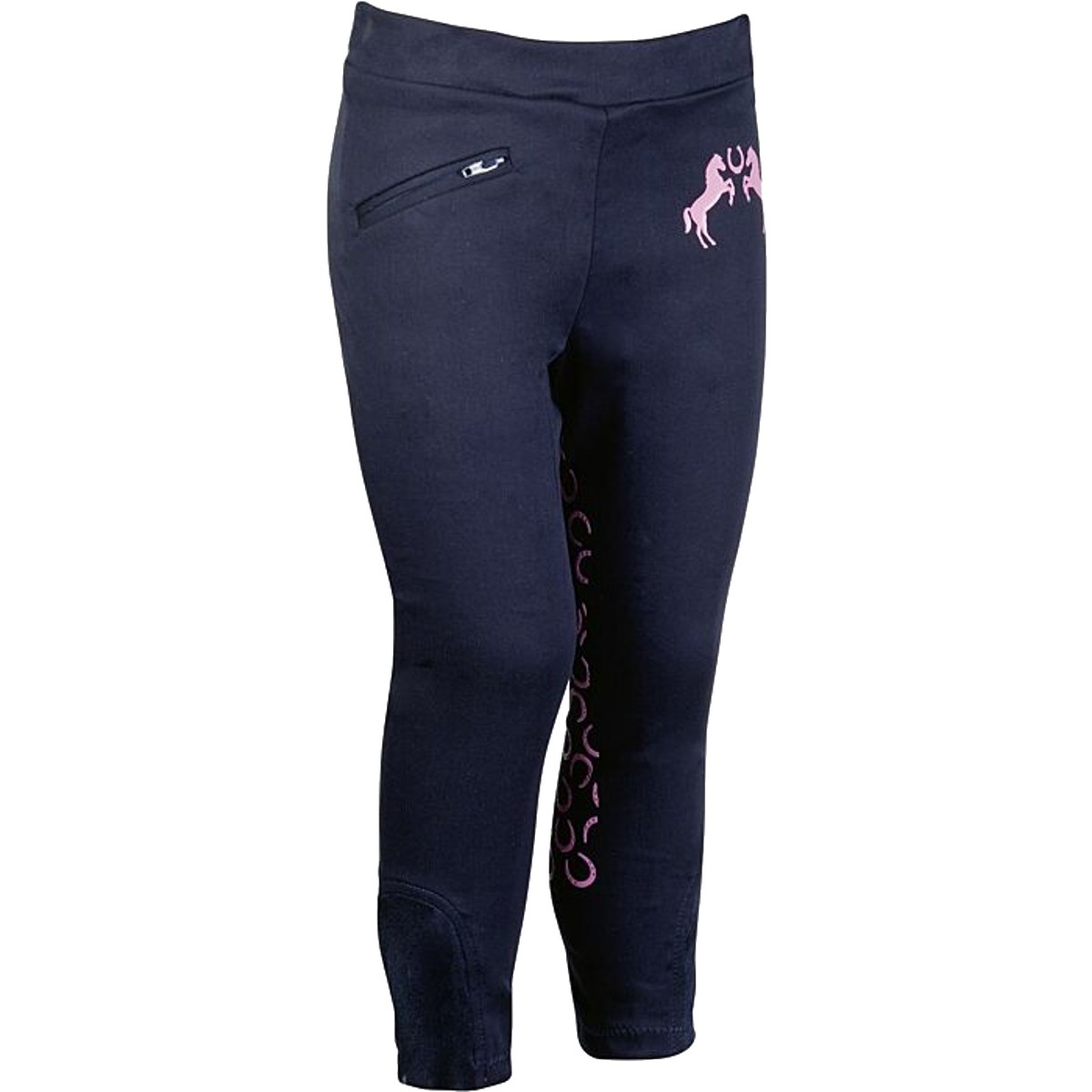 Лосины детские для верховой езды HKM "Pink Pony" с силиконовой коленной леей