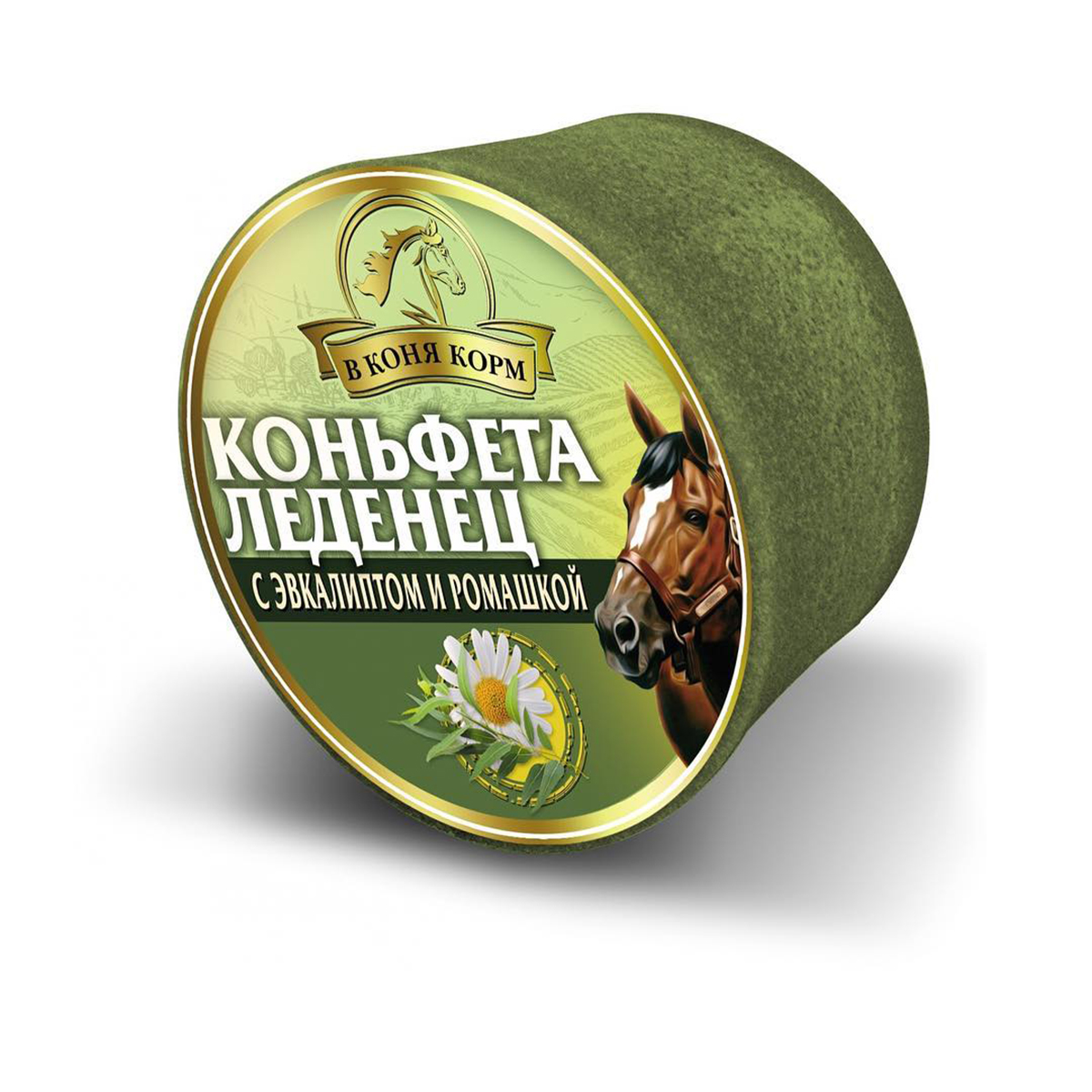 Лакомство для лошади Коньфета-леденец "Эвкалипт и ромашка" 620г. Лакомство для лошади Коньфета-леденец "Эвкалипт и ромашка" 620г.