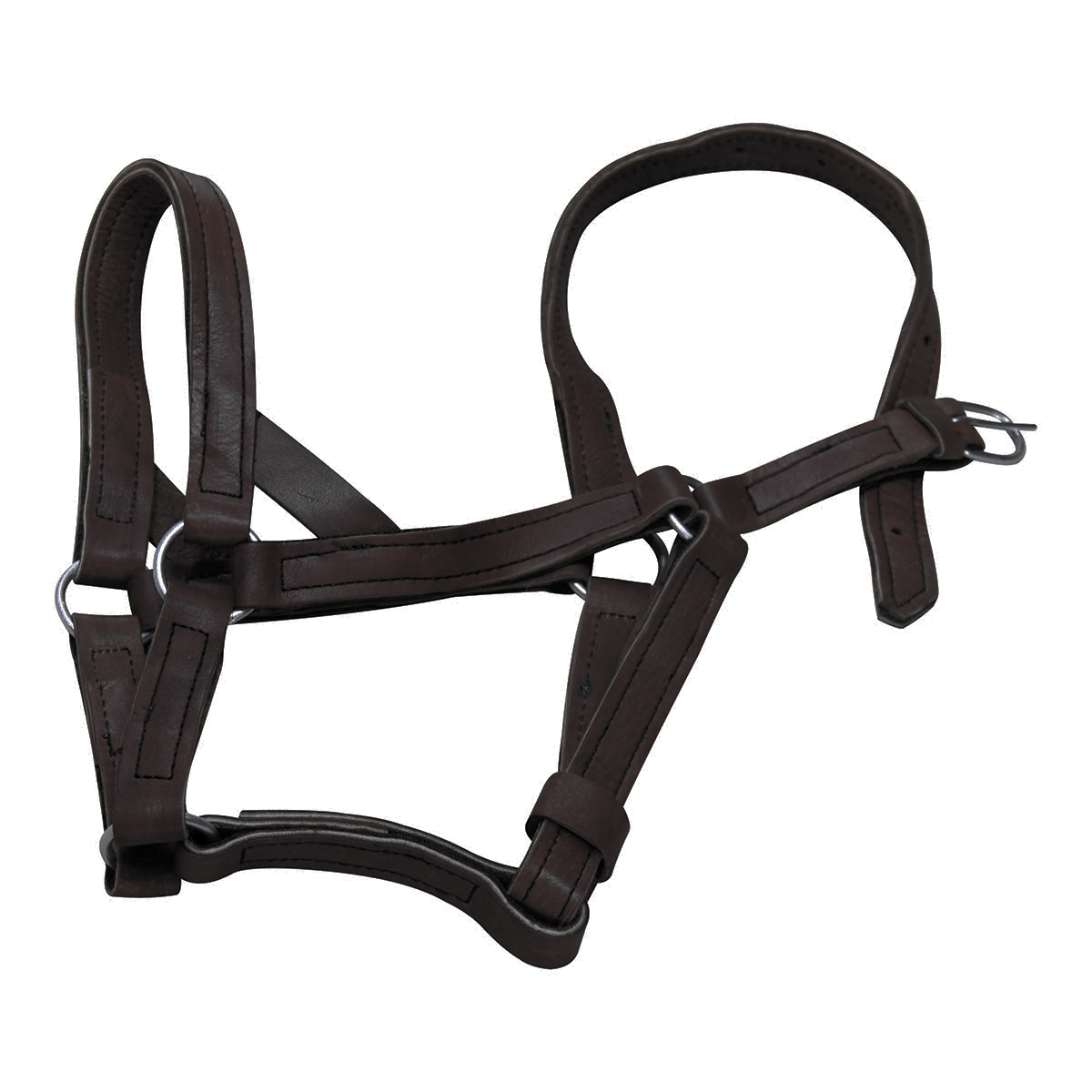 Недоуздок двойной кожаный Farmer