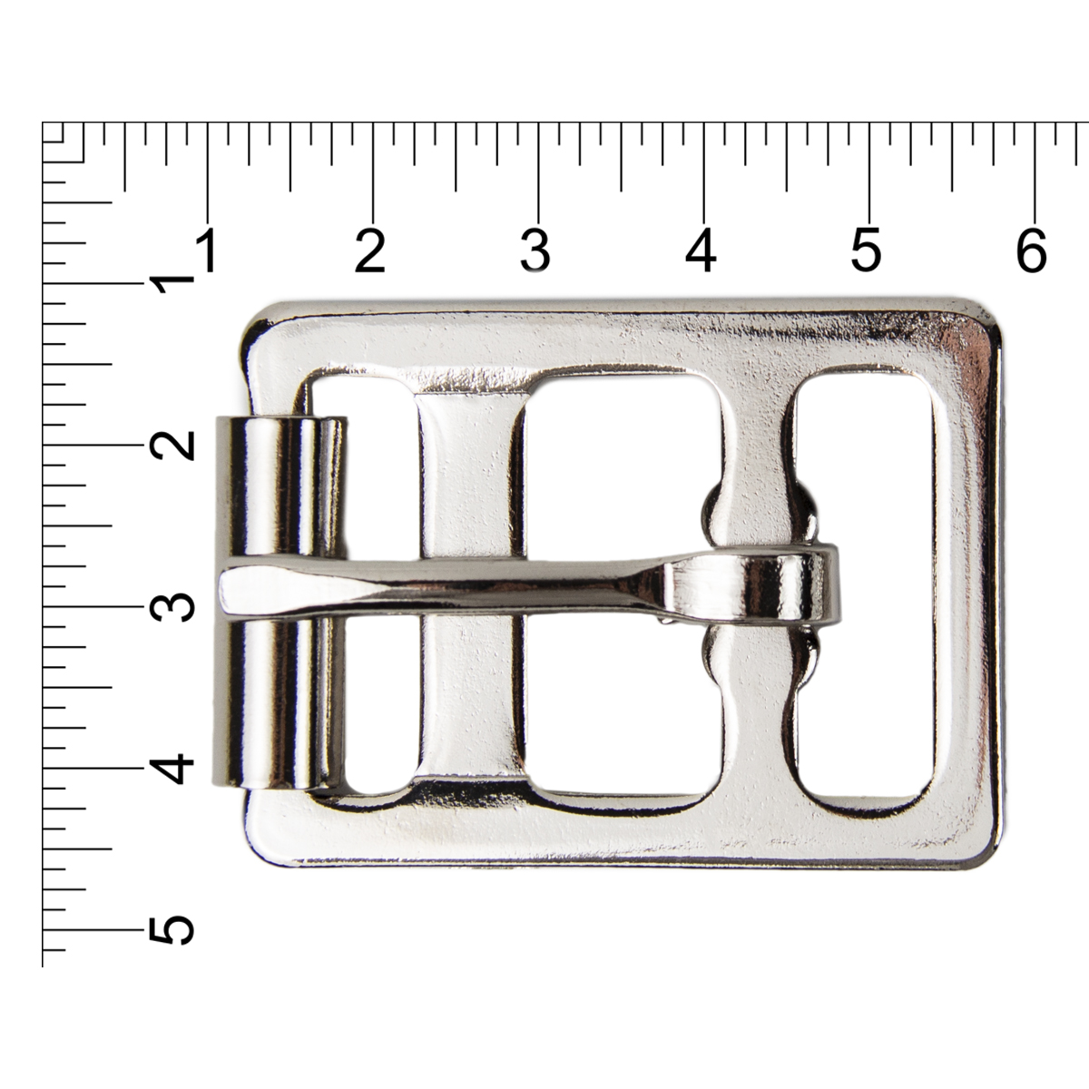 Пряжка для подпруги с роллером штампованная, никелированная сталь