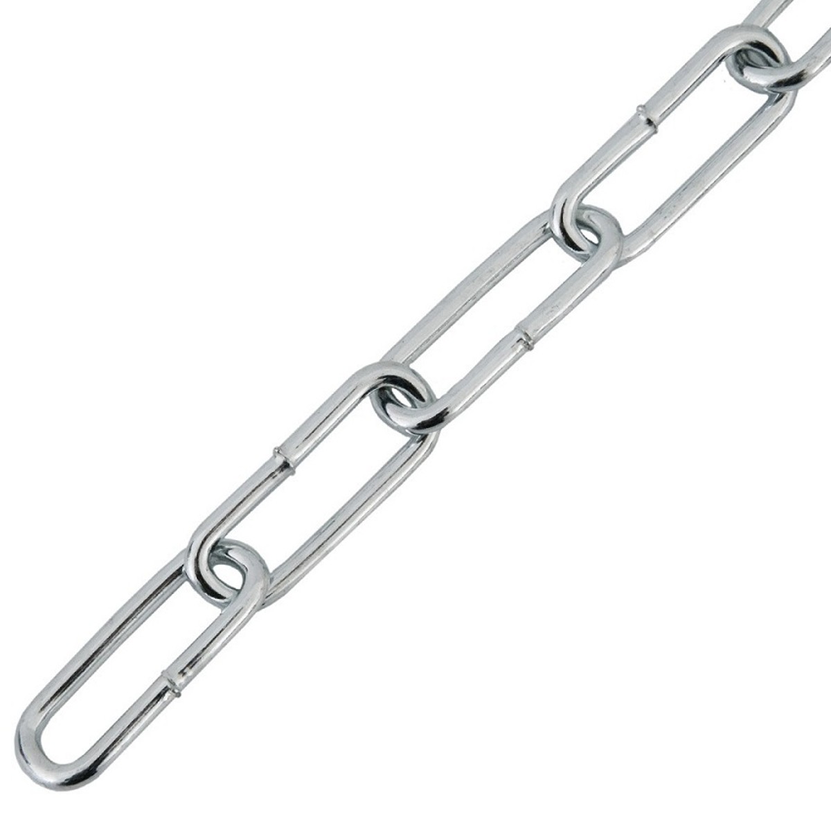 Цепь стальная длиннозвенная оцинкованная № 3/ 1м Цепь стальная длиннозвенная оцинкованная № 3/ 1м