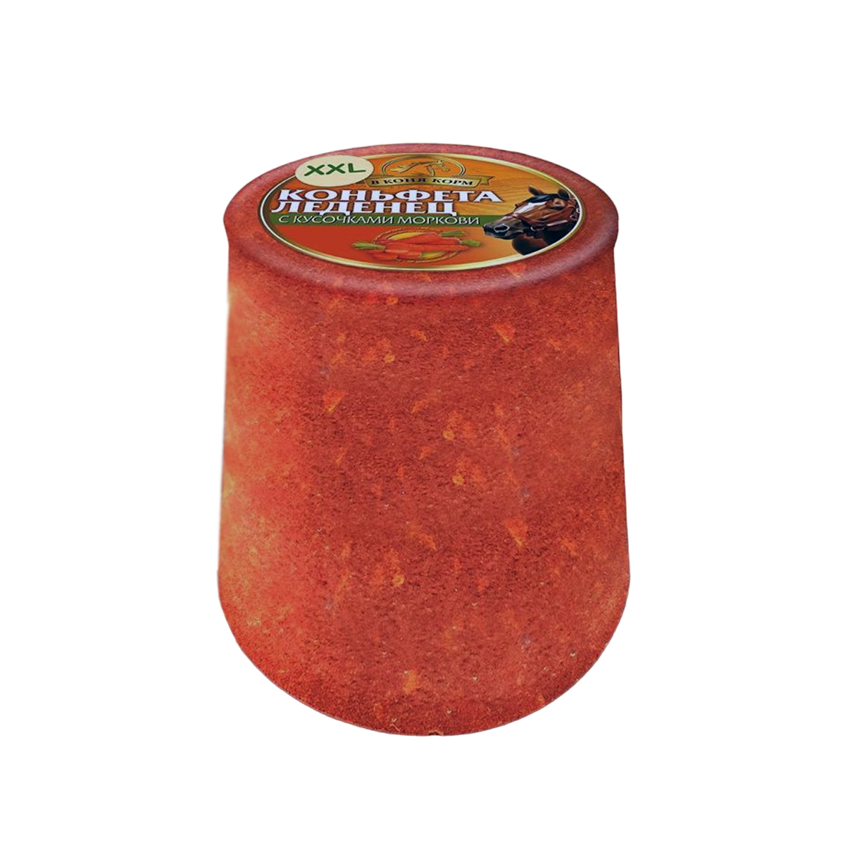 Лакомство для лошади Коньфета XXL леденец "С кусочками моркови" 1,3 кг. Лакомство для лошади Коньфета XXL леденец "С кусочками моркови" 1,3 кг.