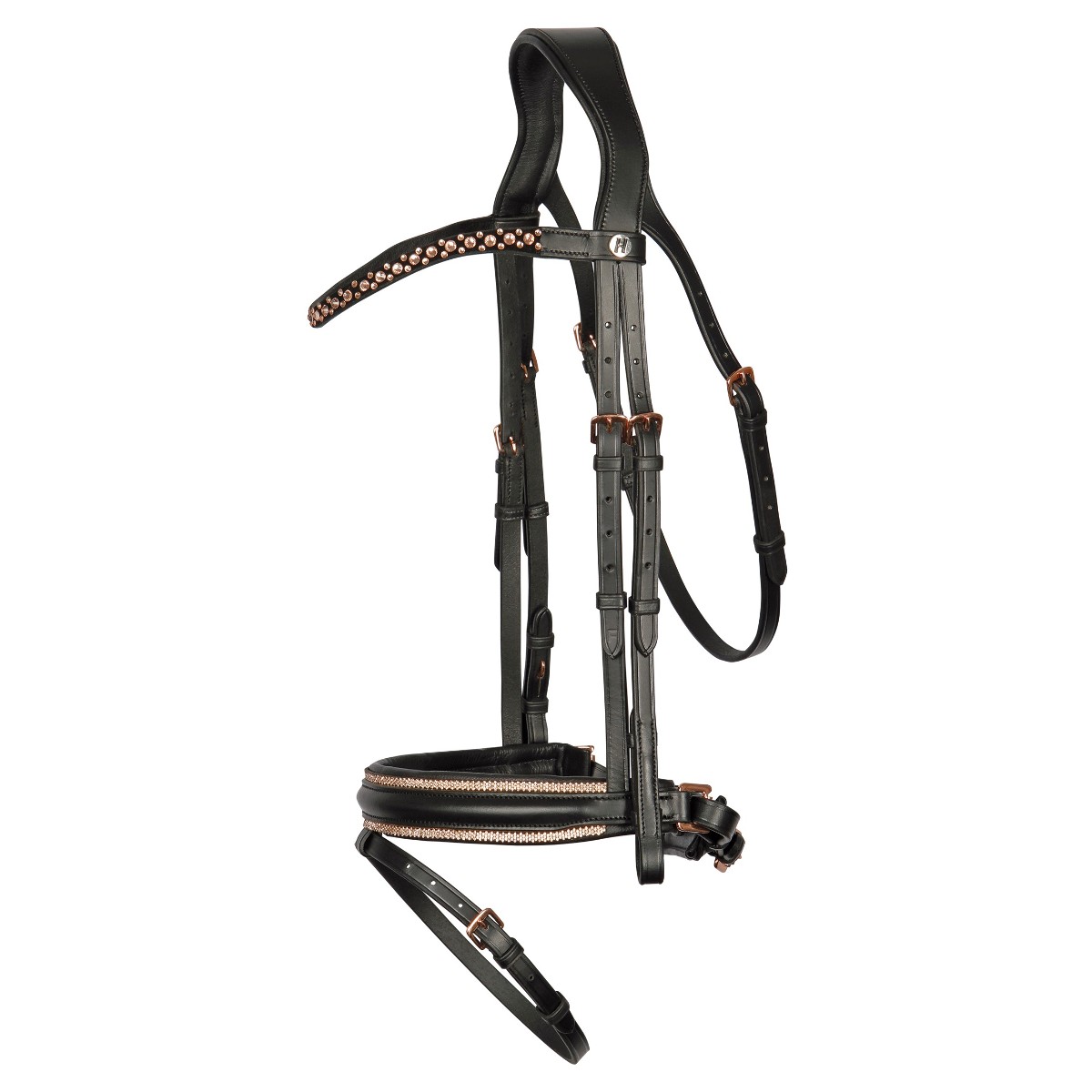 Оголовье трензельное "Rosegold Royal" Оголовье трензельное "Rosegold Royal"