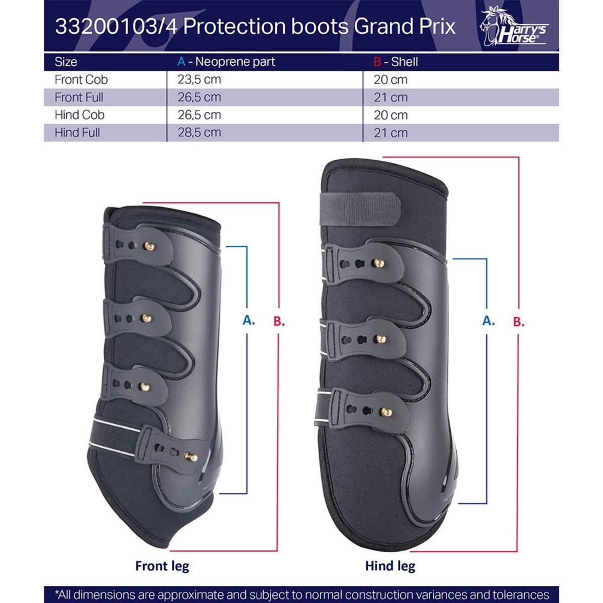 Ногавки выездковые Grand Prix передние, пара