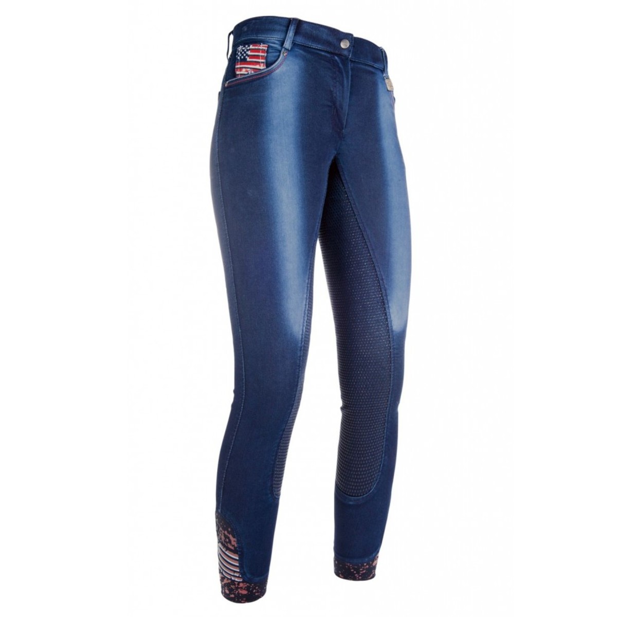 Бриджи джинсовые "USA Jeggings" для верховой езды с полной силиконовой леей Бриджи джинсовые "USA Jeggings" для верховой езды с полной силиконовой леей
