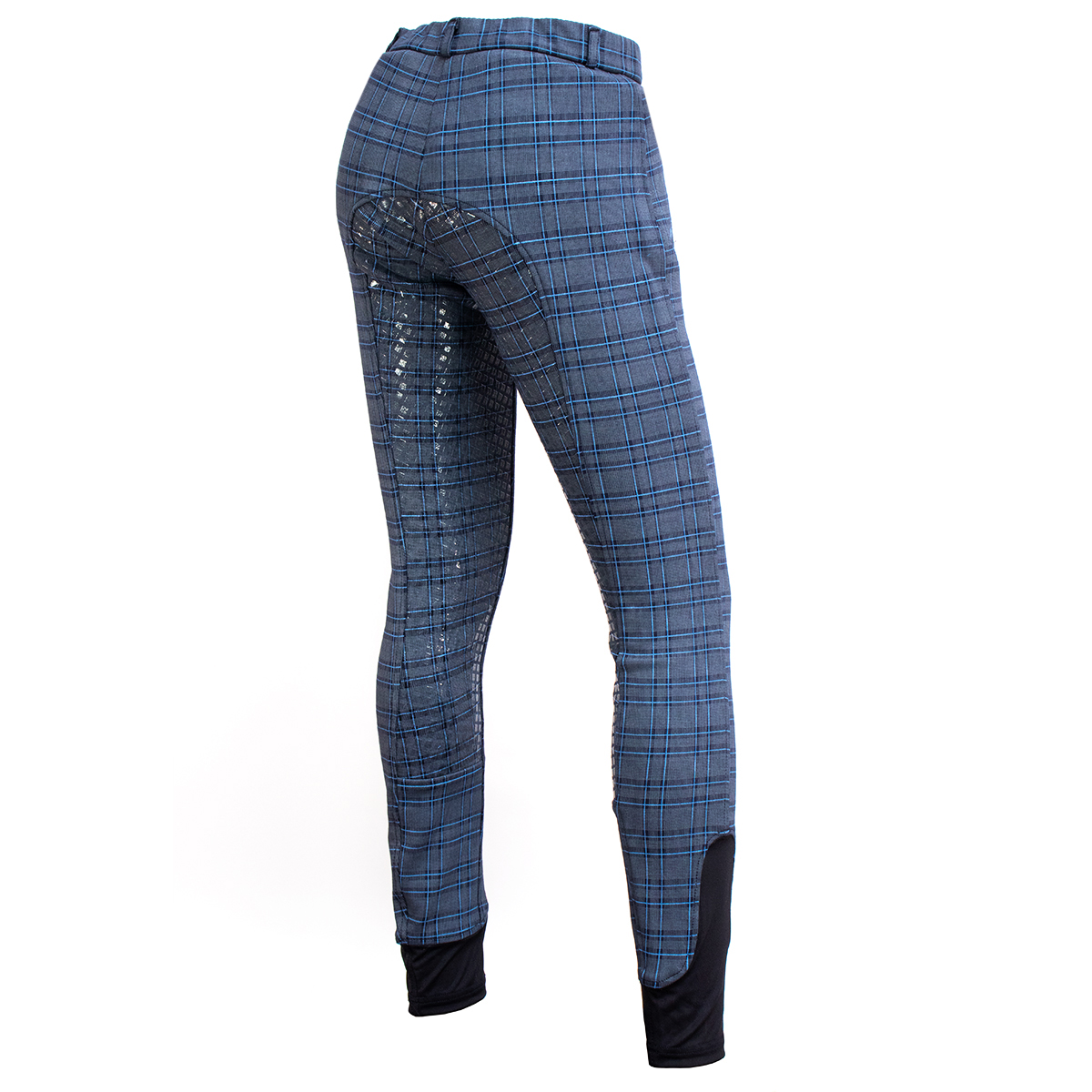 Бриджи женские для верховой езды "Check" в клетку с полной силиконовой леей и эластичным "чулком"  Бриджи женские для верховой езды "Check" в клетку с полной силиконовой леей и эластичным "чулком"