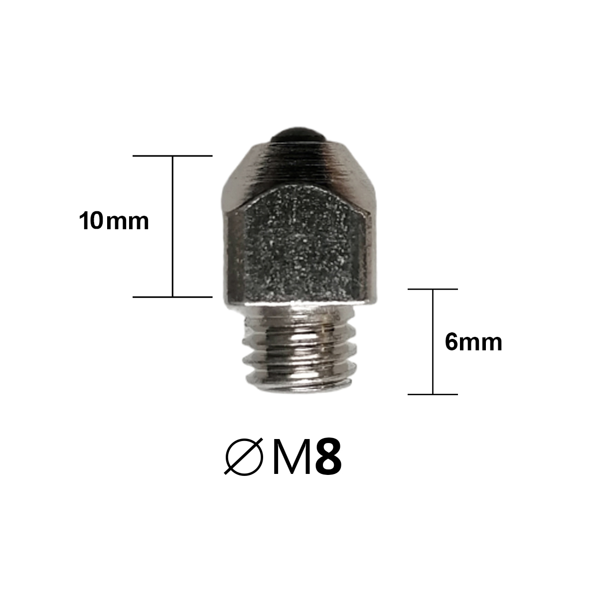 Шипы для подков М8 с победитовой вставкой, шт Шипы для подков М8 с победитовой вставкой, шт