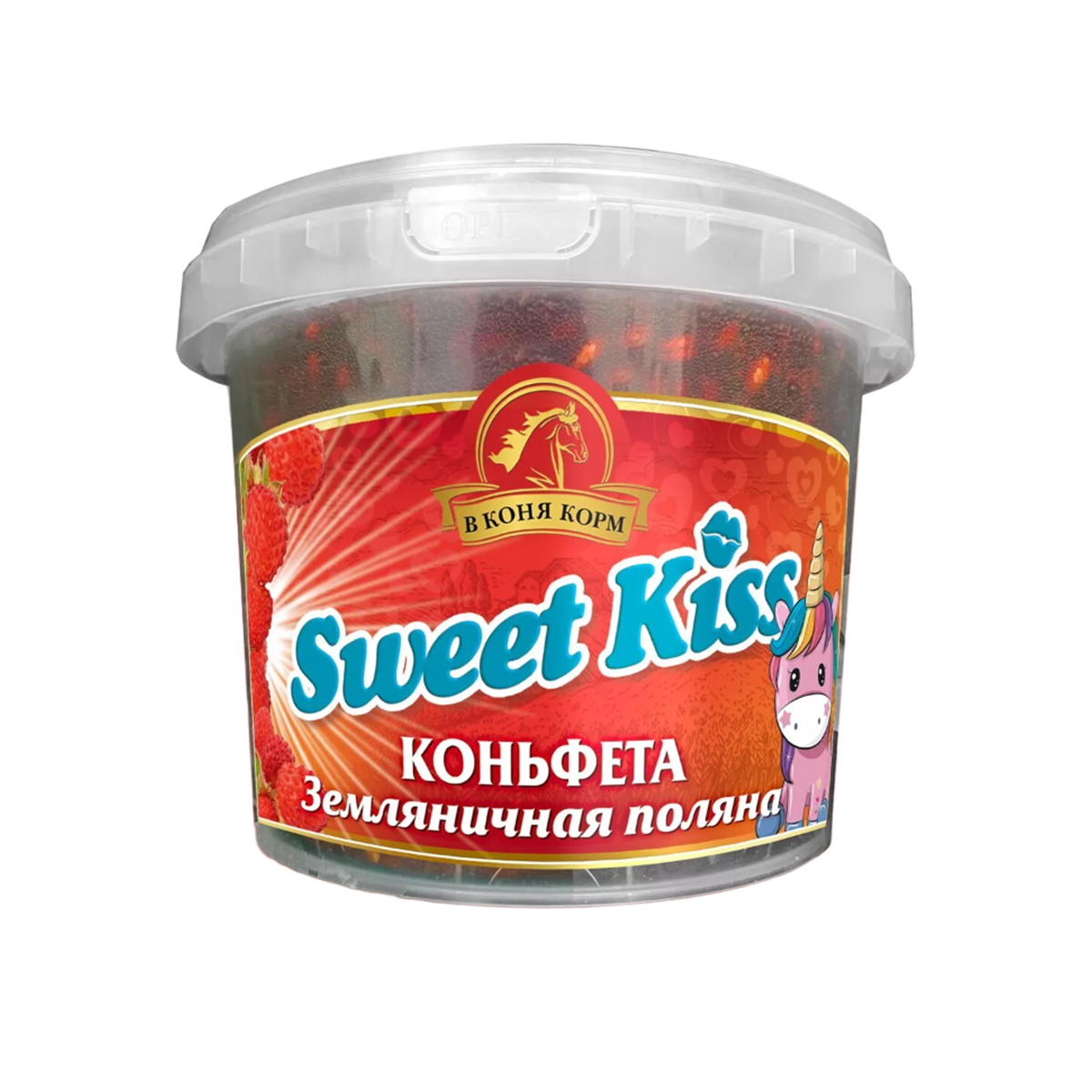 Лакомство д/лошади Sweet Kiss "Земляничная поляна" 1 кг. арт.60417