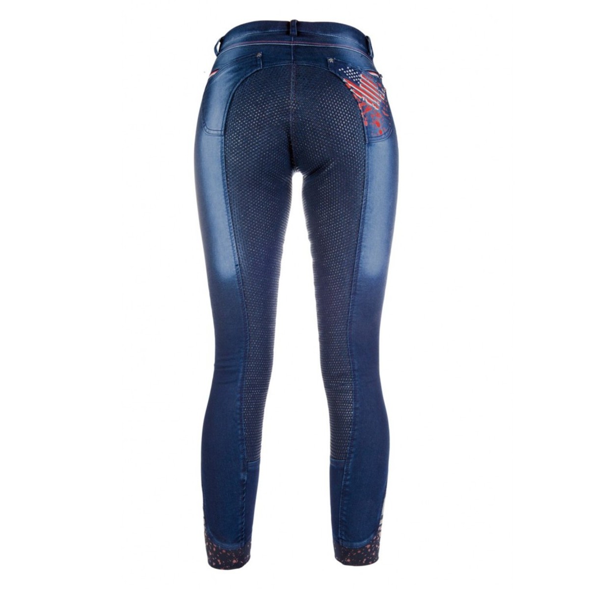 Бриджи джинсовые "USA Jeggings" для верховой езды с полной силиконовой леей 