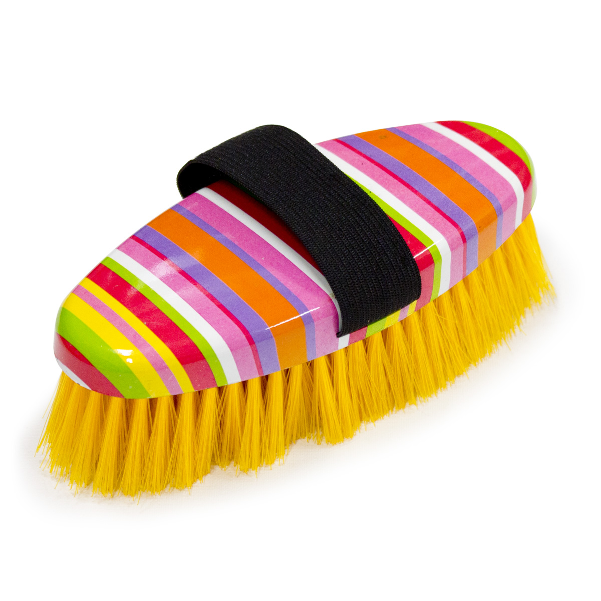 Щетка маленькая "EQUIMAN" пестрая с искусственной щетиной 