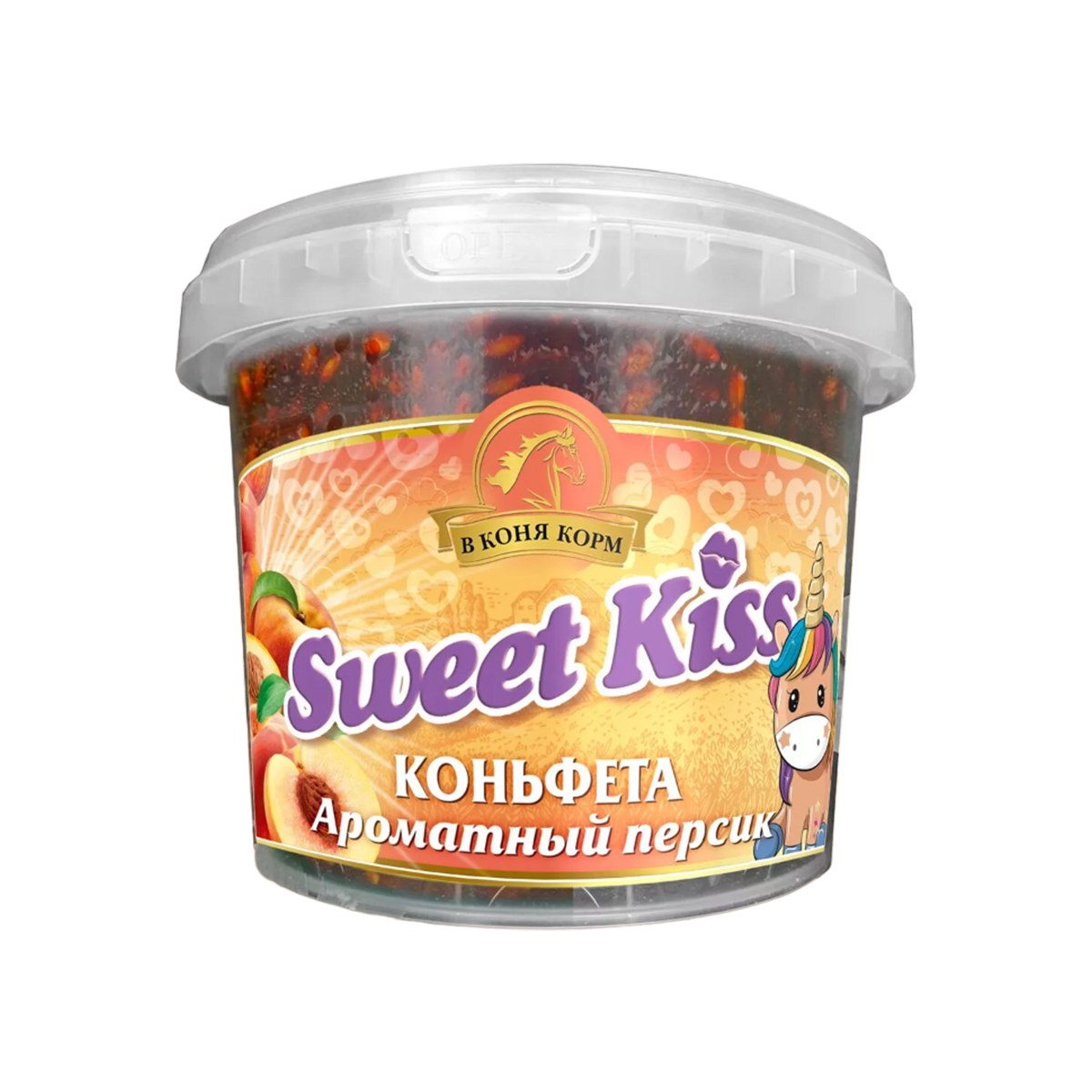 Лакомство д/лошади Sweet Kiss "Ароматный персик" 1 кг. арт.60400