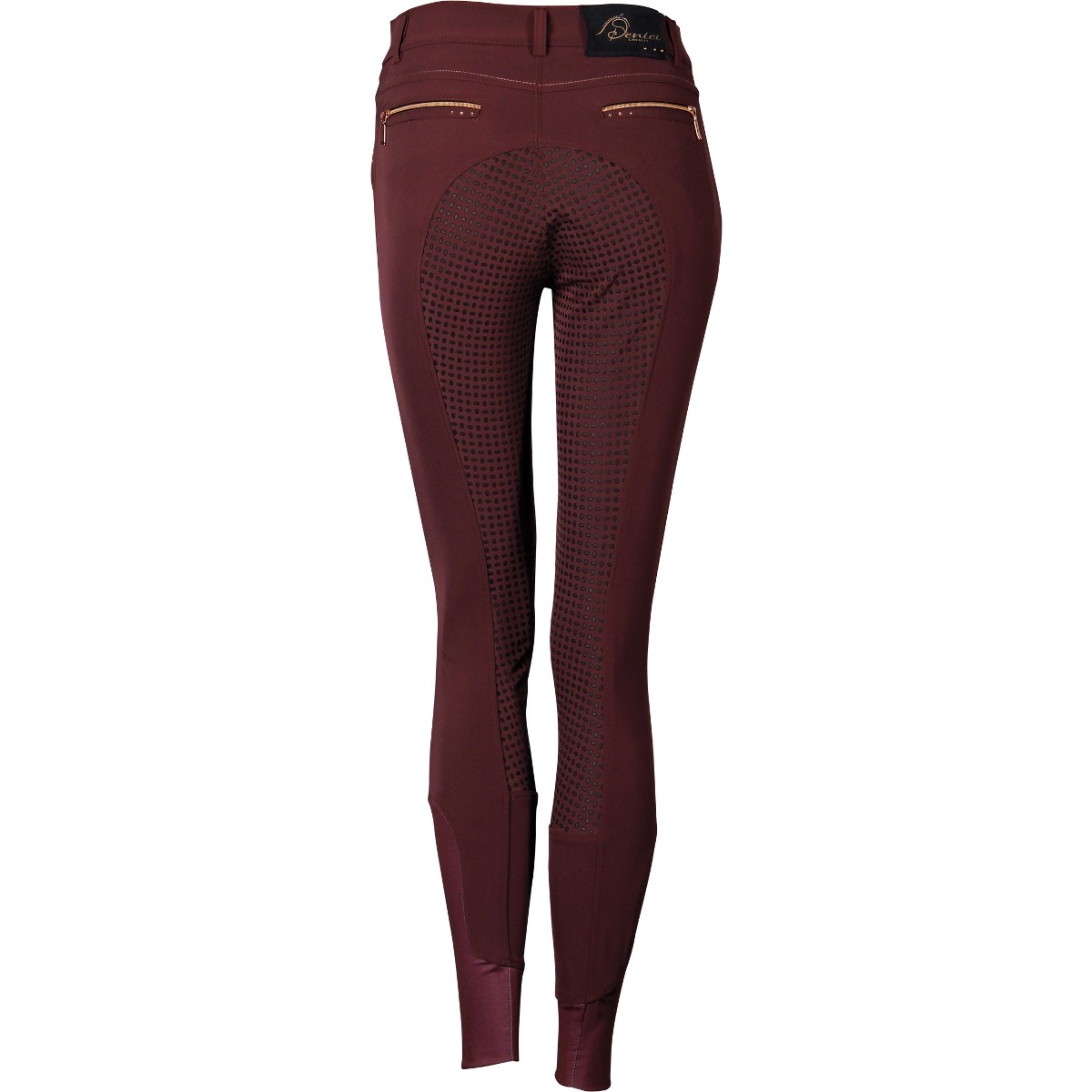 Бриджи для верховой езды "Denici Cavalli Maroon" с полной силиконовой леей
