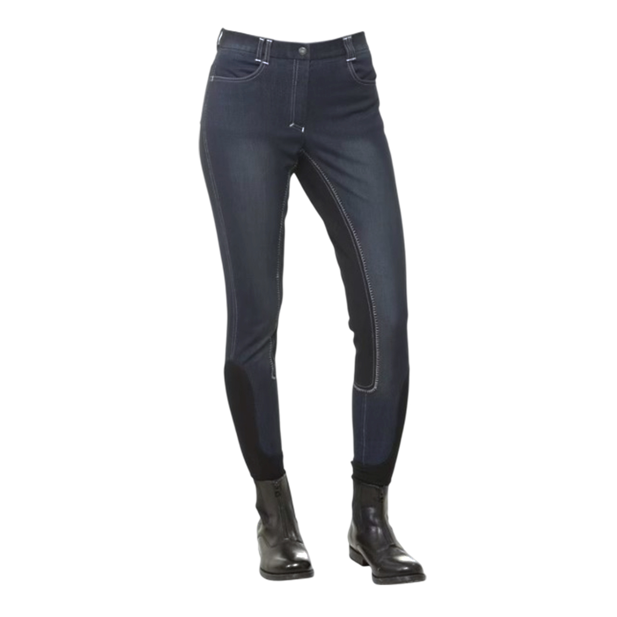 Бриджи женские Denim Horse Comfort для верховой езды с полной силиконовой леей 