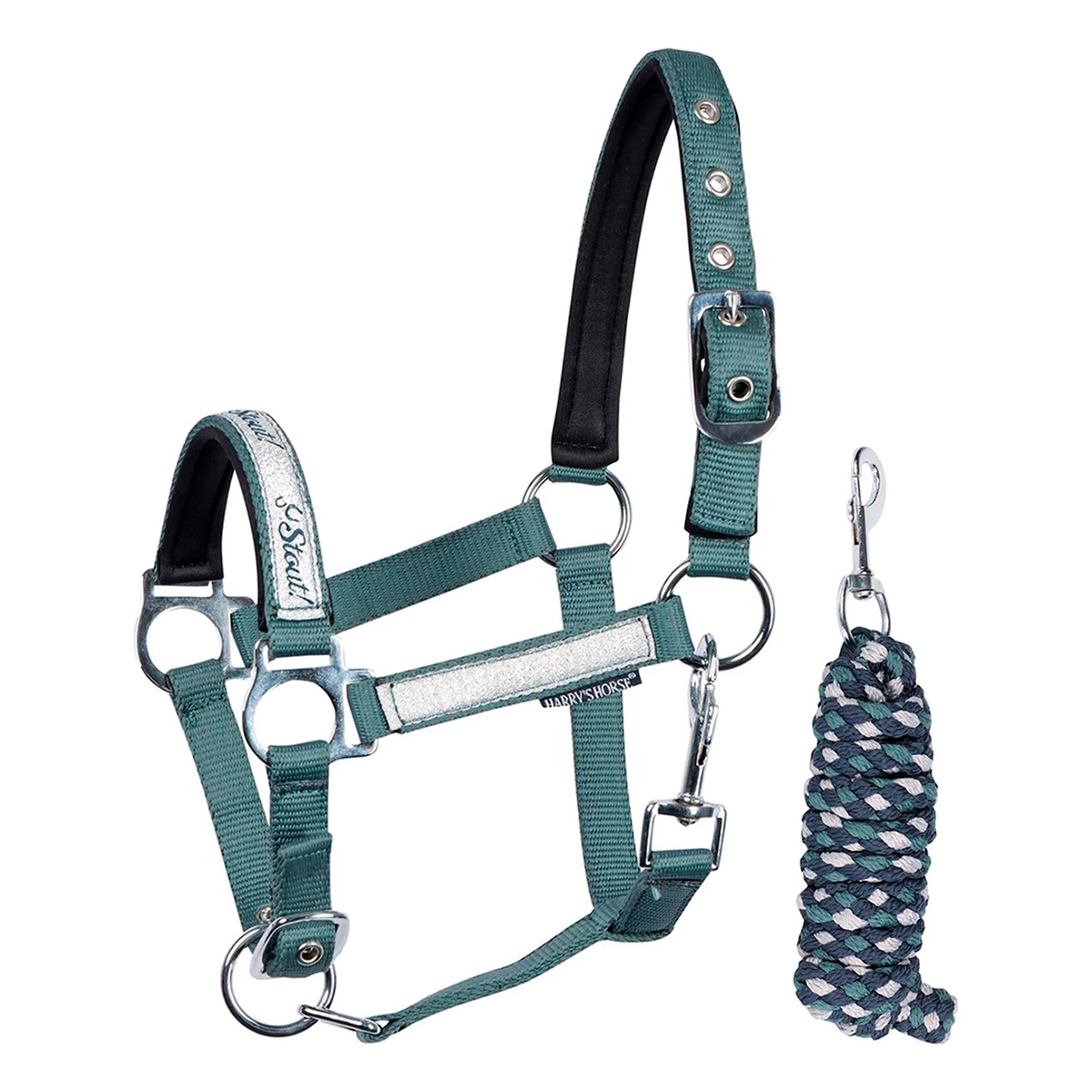 Комплект (недоуздок+чумбур) "STOUT Teal" Комплект (недоуздок+чумбур) "STOUT Teal"