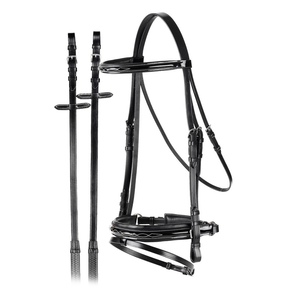 Оголовье трензельное лакированное "Daslo " Оголовье трензельное лакированное "Daslo "