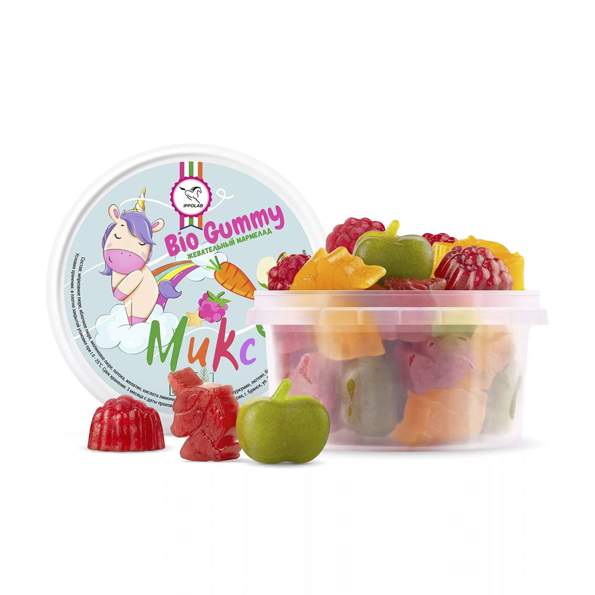 Мармелад "Bio Gummy": малина, морковь, яблоко, 300 г. арт.939900