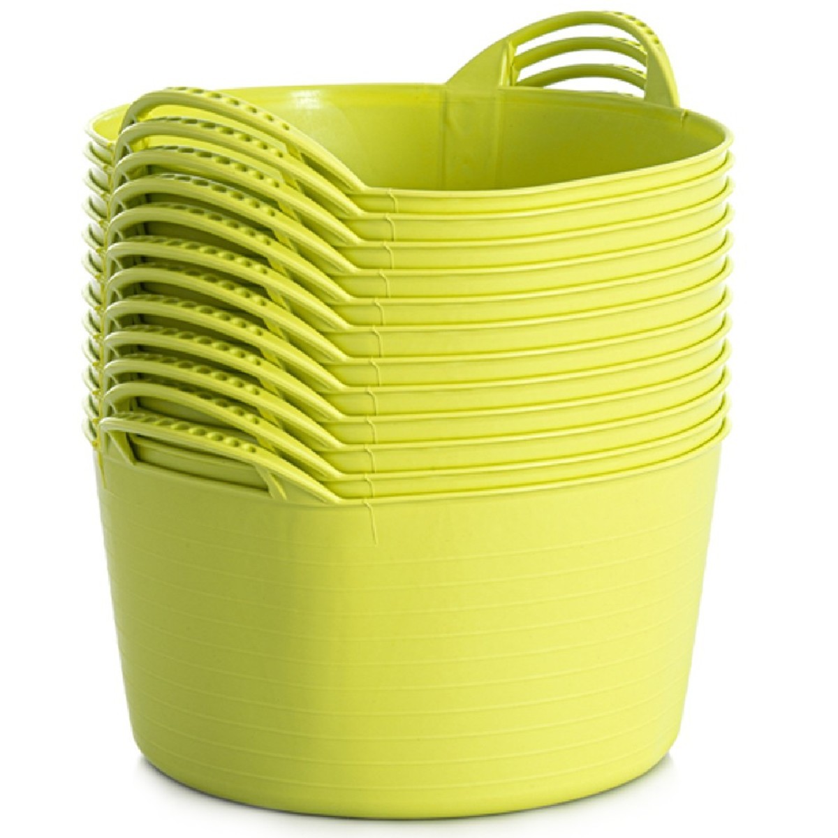 Тазик для лошади "Farmer" с двумя ручкам 24 л, резинопластик