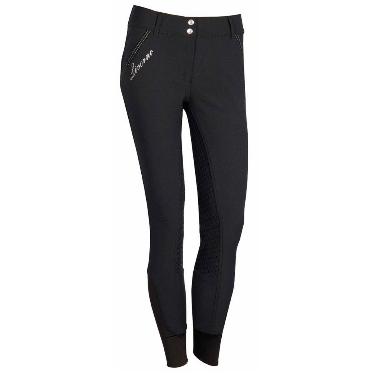 Бриджи женские "Livorno" для верховой езды с полной силиконовой леей 