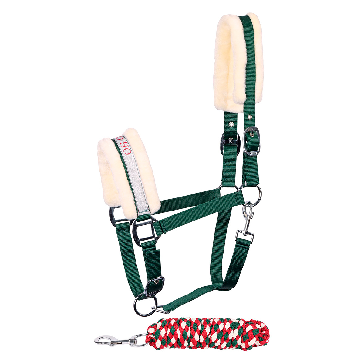 Комплект (недоуздок с мехом+чумбур) Harry's Horse "Lyrics Christmas"