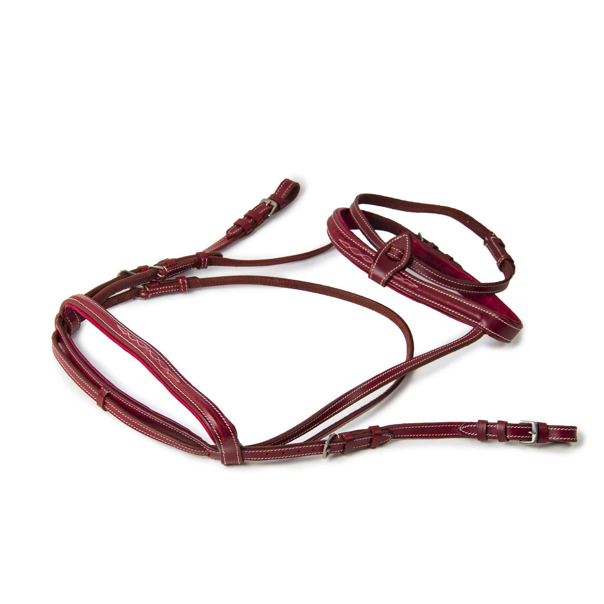 Оголовье трензельное с отстрочкой с плетеным поводом Оголовье трензельное с отстрочкой с плетеным поводом